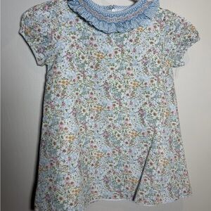 Edgehill Collection Floral Kids Dress - Blue and Pink